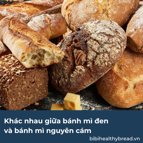 khác nhau giữa bánh mì đen và bánh mì nguyên cám