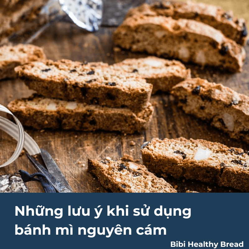 Những lưu ý khi sử dụng bánh mì nguyên cám